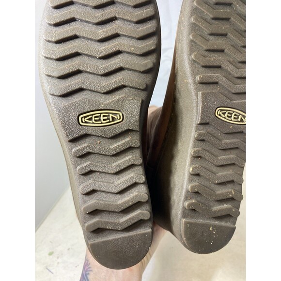 KEEN WOMENS WEDGE BOOTS SZ 7.5 Slip On LIGHT BROWN - Picture 7 of 13